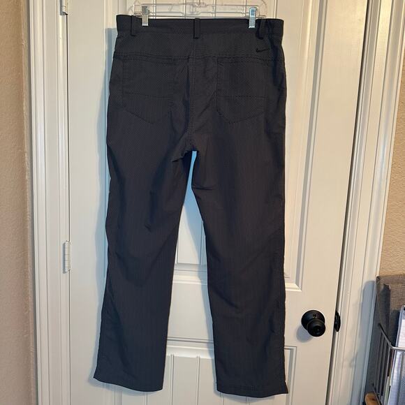 Nike tour performance dri fit golf pants dark gray (see pics for pattern) 36x32 - Picture 1 of 9